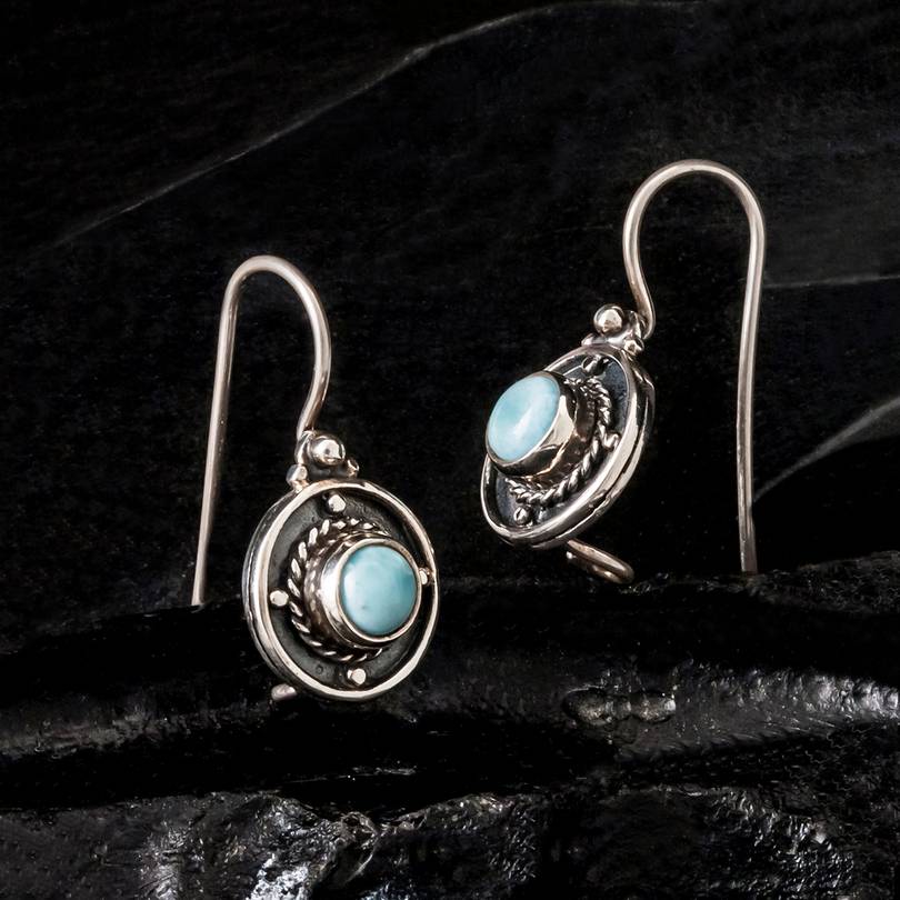 Byzantine Larimar Earring - Image 3